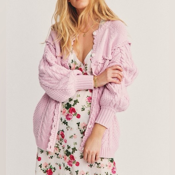 LoveShackFancy Sweaters - LoveShackFancy Lake Boyfriend Cardigan
